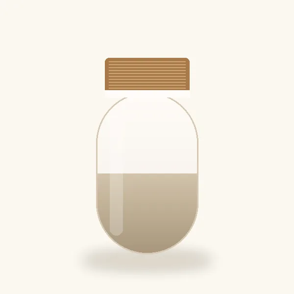 Frasco ilustrativo, sin marca: Te Verde